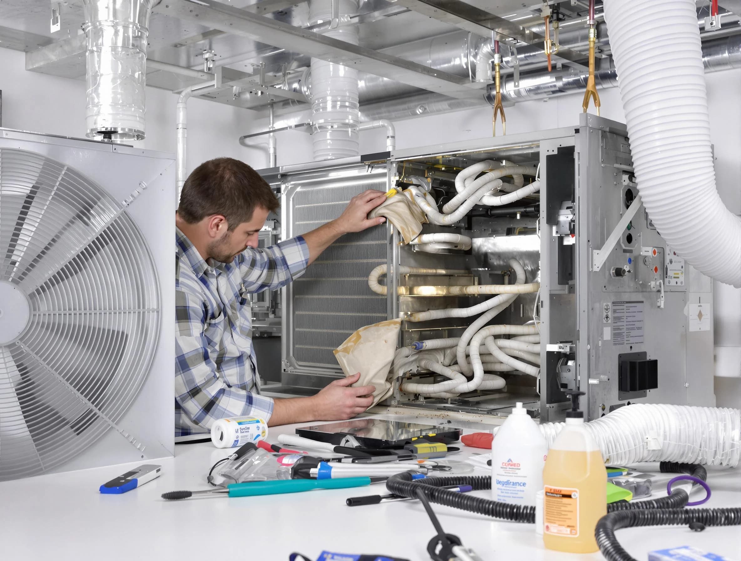 Todd Creek Air Duct Cleaning specialist performing precision AC coil cleaning in Todd Creek