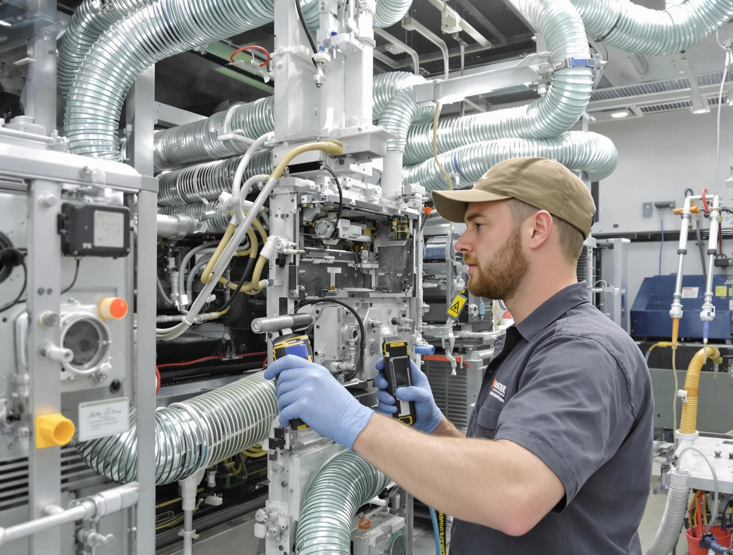 Todd Creek Air Duct Cleaning technician performing precision commercial coil cleaning at a business facility in Todd Creek