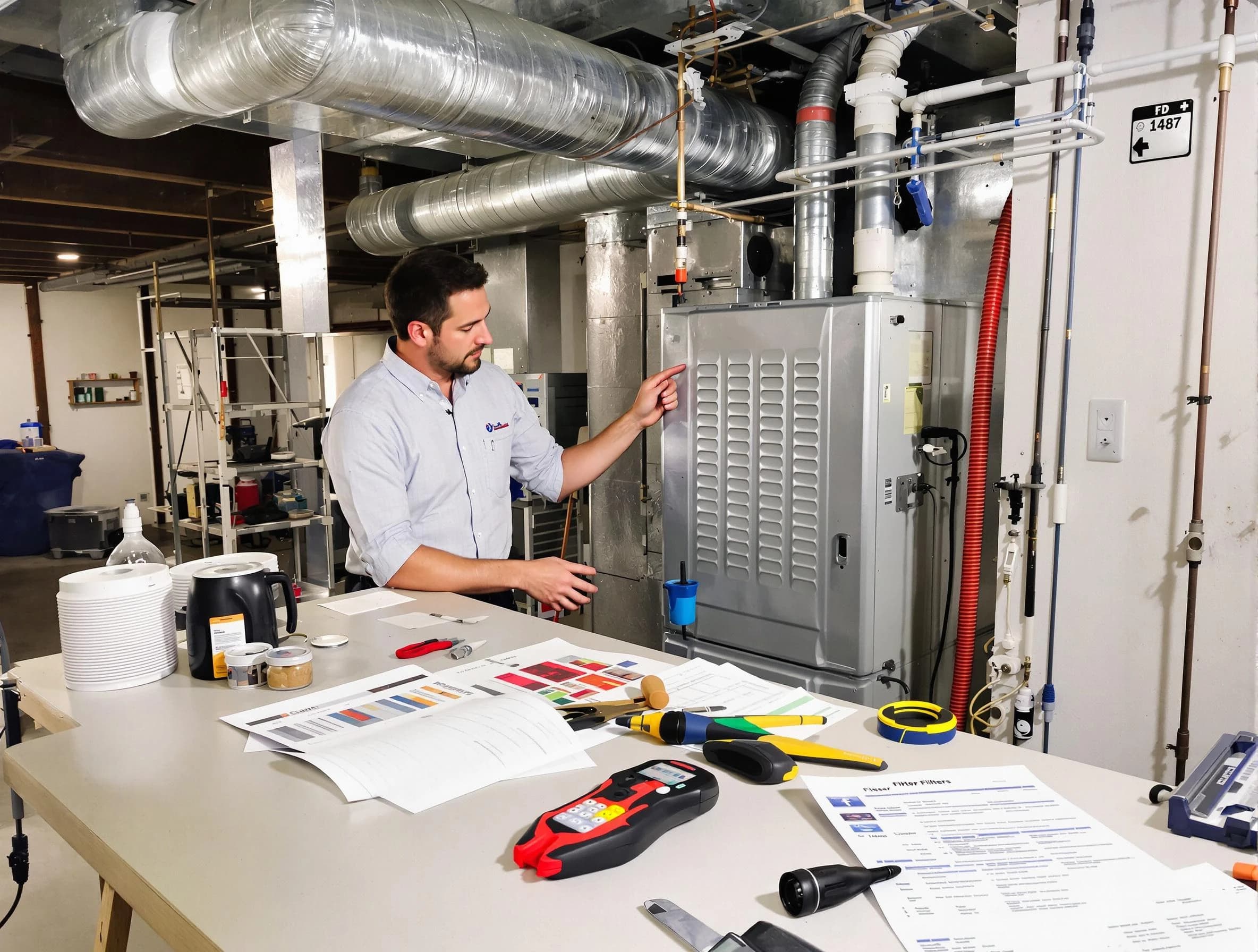 Todd Creek Air Duct Cleaning inspector conducting detailed filter system evaluation using professional diagnostic tools in Todd Creek